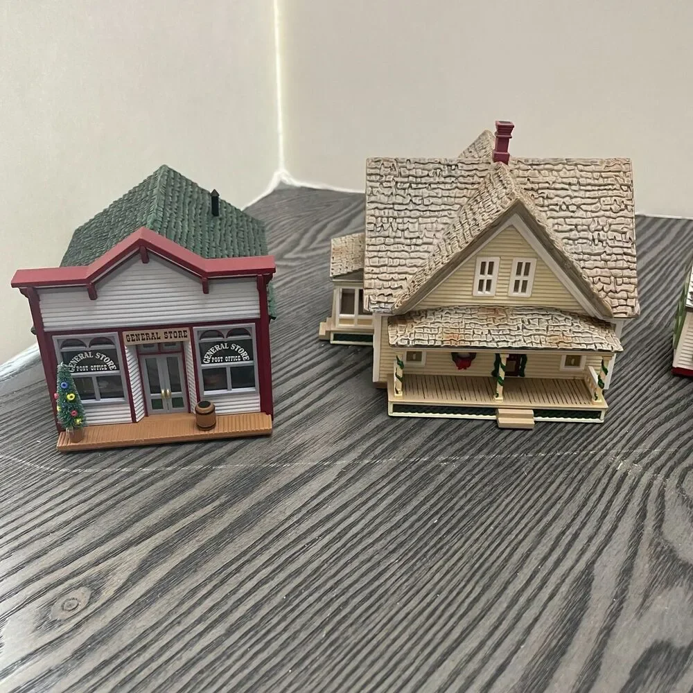 Vintage Hallmark Sarah Plain and Tall Lot of 5 Houses Christmas Holiday Open Box